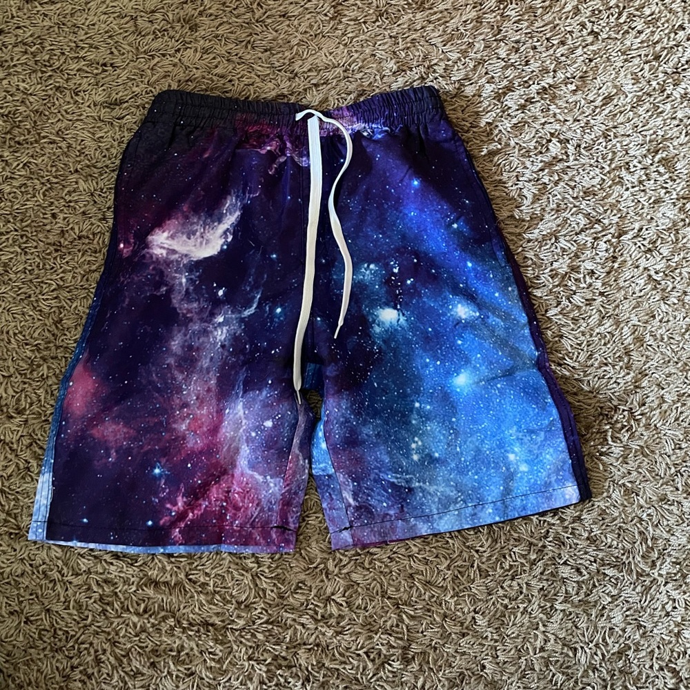 Galaxy swim trunks boys L